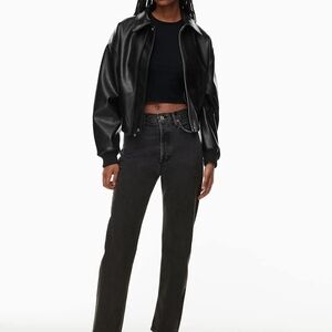 Agolde Black Straight Leg Jeans